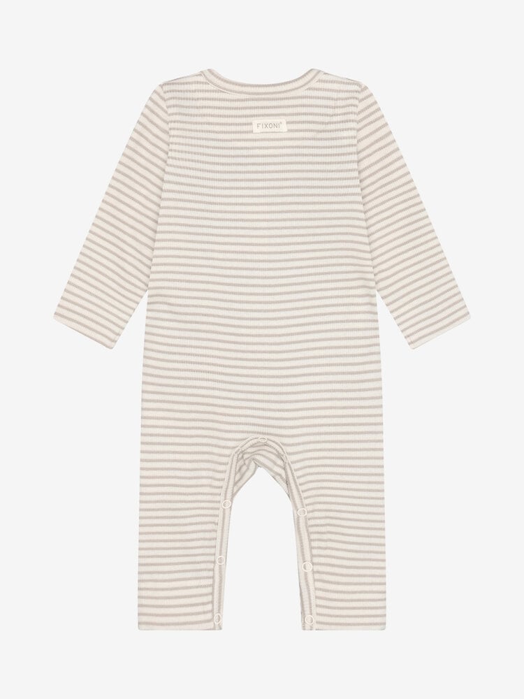 Fixoni Romper LS Rib - Pure Cashmere