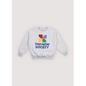 The New Society TNS Logo Sweatshirt - Light Grey Melange