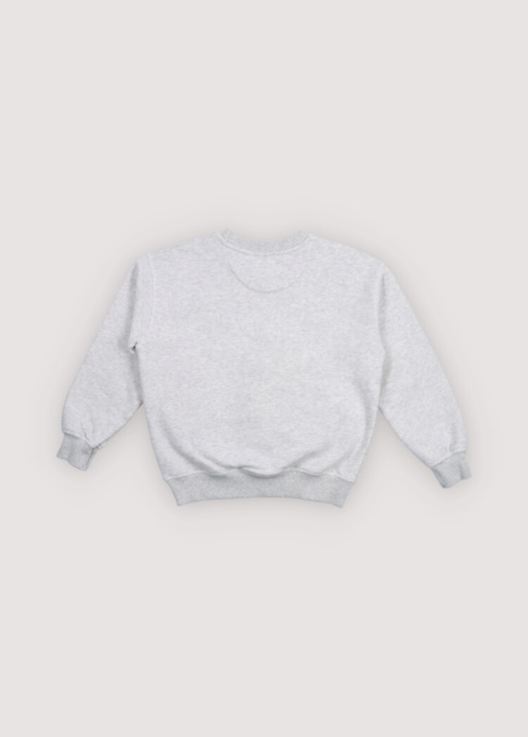The New Society TNS Logo Sweatshirt - Light Grey Melange