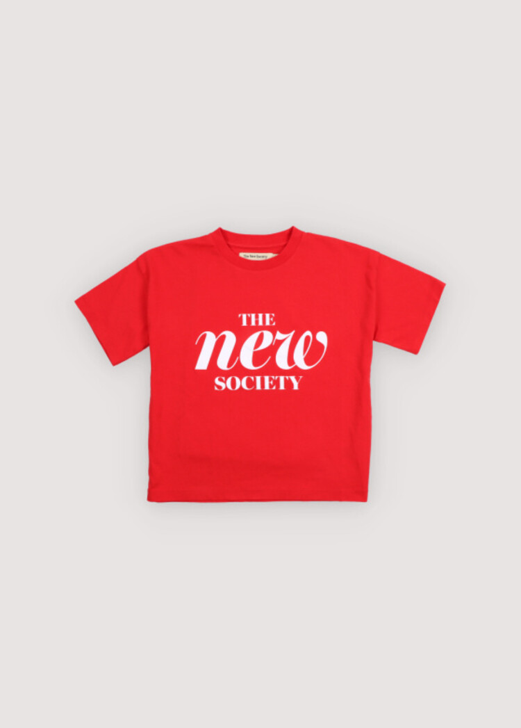 The New Society Maca T-Shirt - Tulip Red