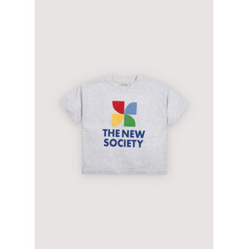The New Society TNS Logo T-Shirt - Light Grey Melange