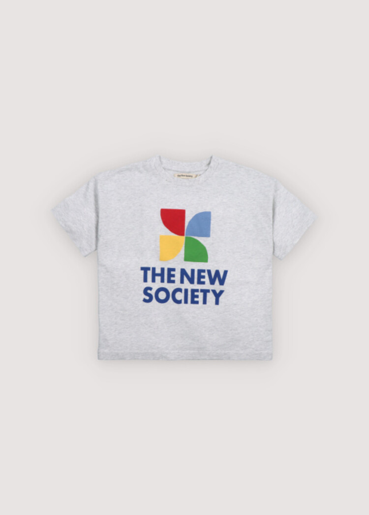 The New Society TNS Logo T-Shirt - Light Grey Melange