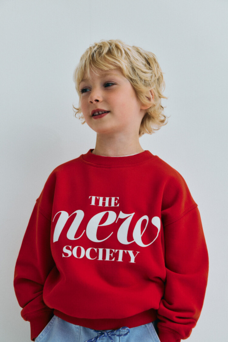 The New Society Maca Sweatshirt - Tulip Red