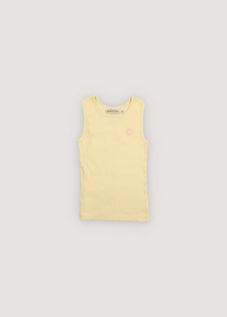 The New Society Smiley Tee - Soft Lemon