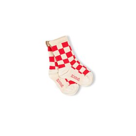Nixnut Checkered Socks - Tomato