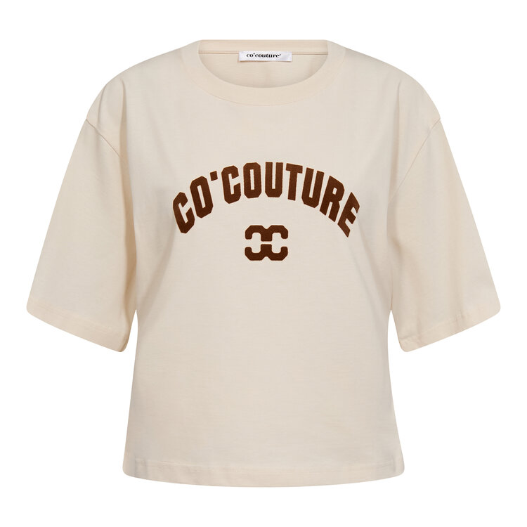 Co'Couture Zenga Tee O-Neck - White/Walnut