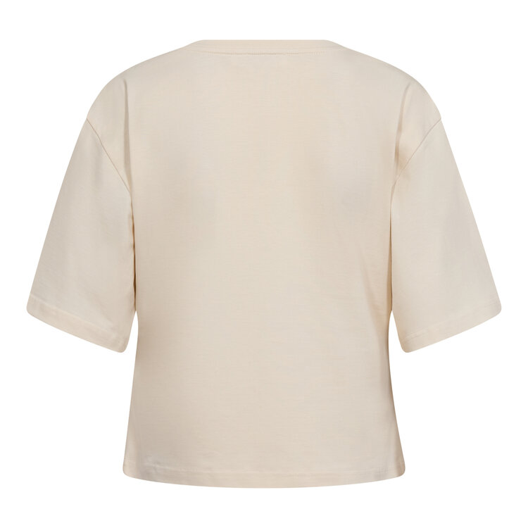Co'Couture Zenga Tee O-Neck - White/Walnut