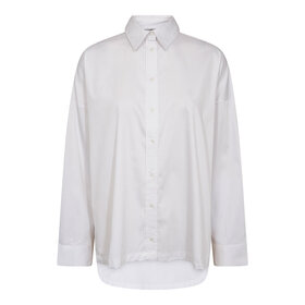 Co'Couture Dalia Oversize Slit Shirt - White