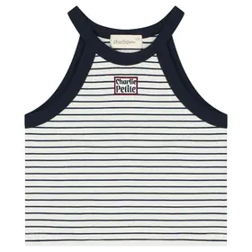 Charlie Petite Naylee Singlet - Navy Stripe