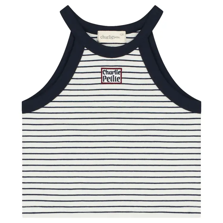 Charlie Petite Naylee Singlet - Navy Stripe