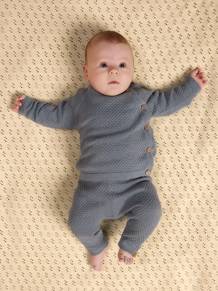 Lil'Atelier Baby Fico LS Wrap Knit - Tradewinds