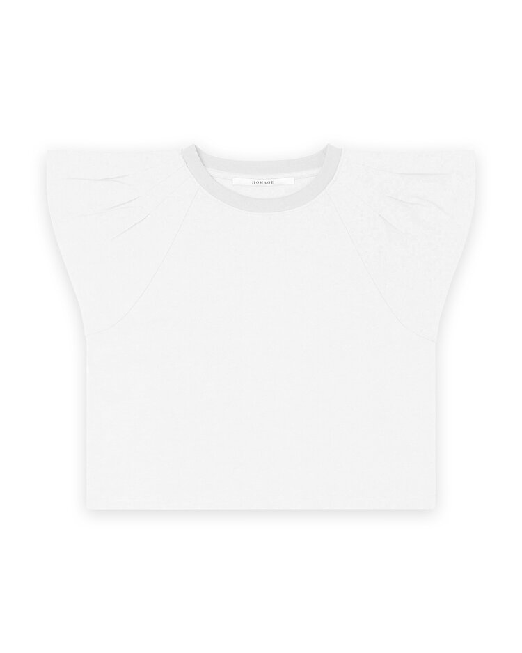 Homage Top With Wide Shoulders - Off White