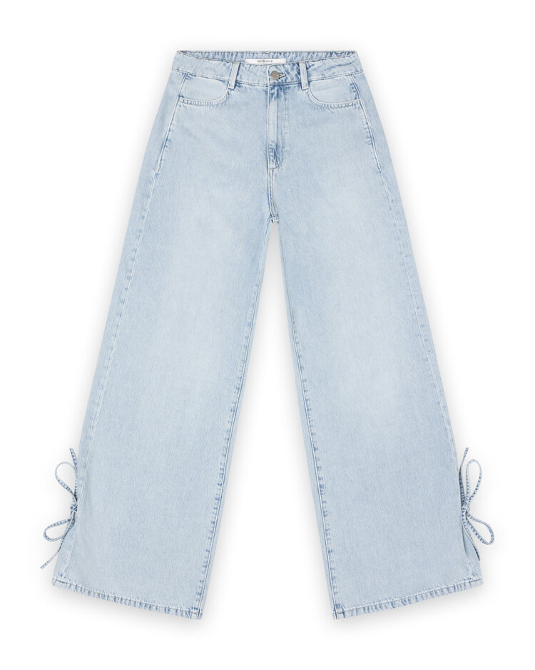 Homage Tailored Straight Jeans Whit Knot Detail - light Vintage