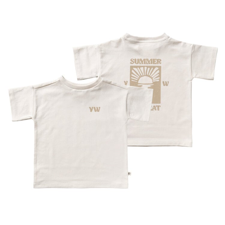 YourWishes Sunset Wide Tee - Cloud Dancer