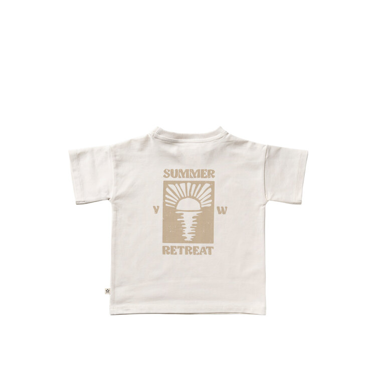 YourWishes Sunset Wide Tee - Cloud Dancer