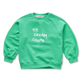 Sproet & Sprout Raglan Sweatshirt Ice Cream Champ - Jade Green
