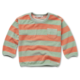 Sproet & Sprout Terry Sweatshirt Stripes - Silt Green