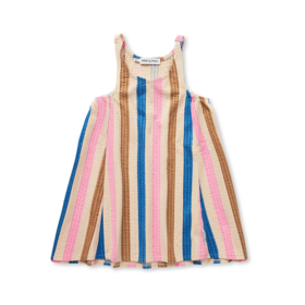 Sproet & Sprout Loose Dress Stripes - Sesame