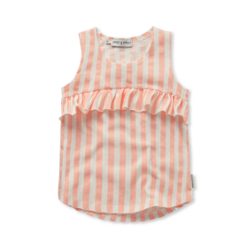Sproet & Sprout Girls Ruffle Top Stripes - Offwhite