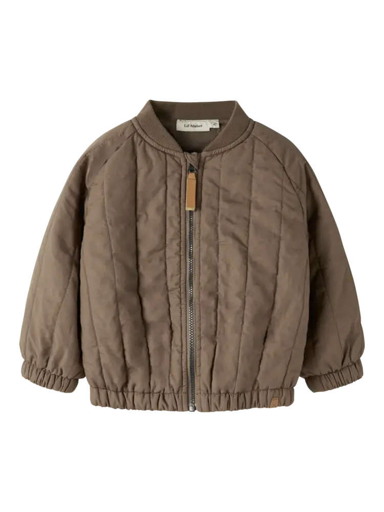 Lil'Atelier Baby Lio Bomber Jacket - Shitake