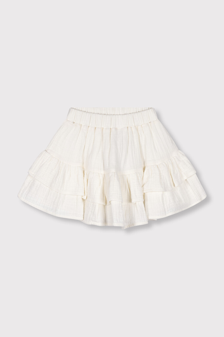 Alix the label Kids Woven Crinkle Skirt - Soft White