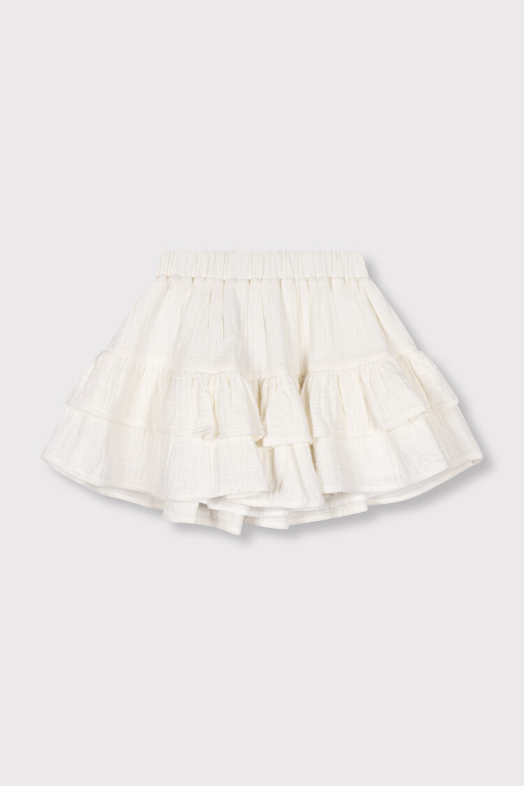 Alix the label Kids Woven Crinkle Skirt - Soft White