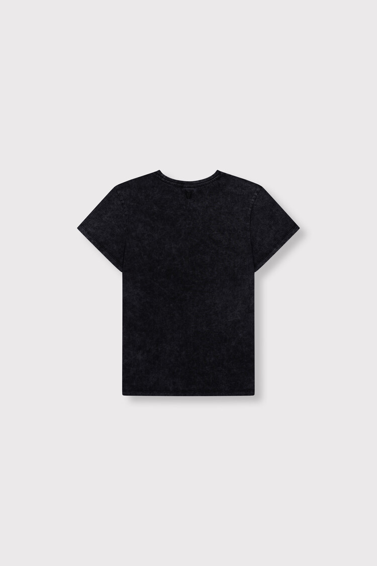 Alix the label Kids Knitted Band tShirt - Charcoal Grey