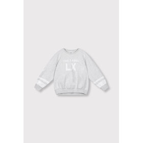 Alix the label Kids Knitted Sporty Sweater - Super Light Grey Melange