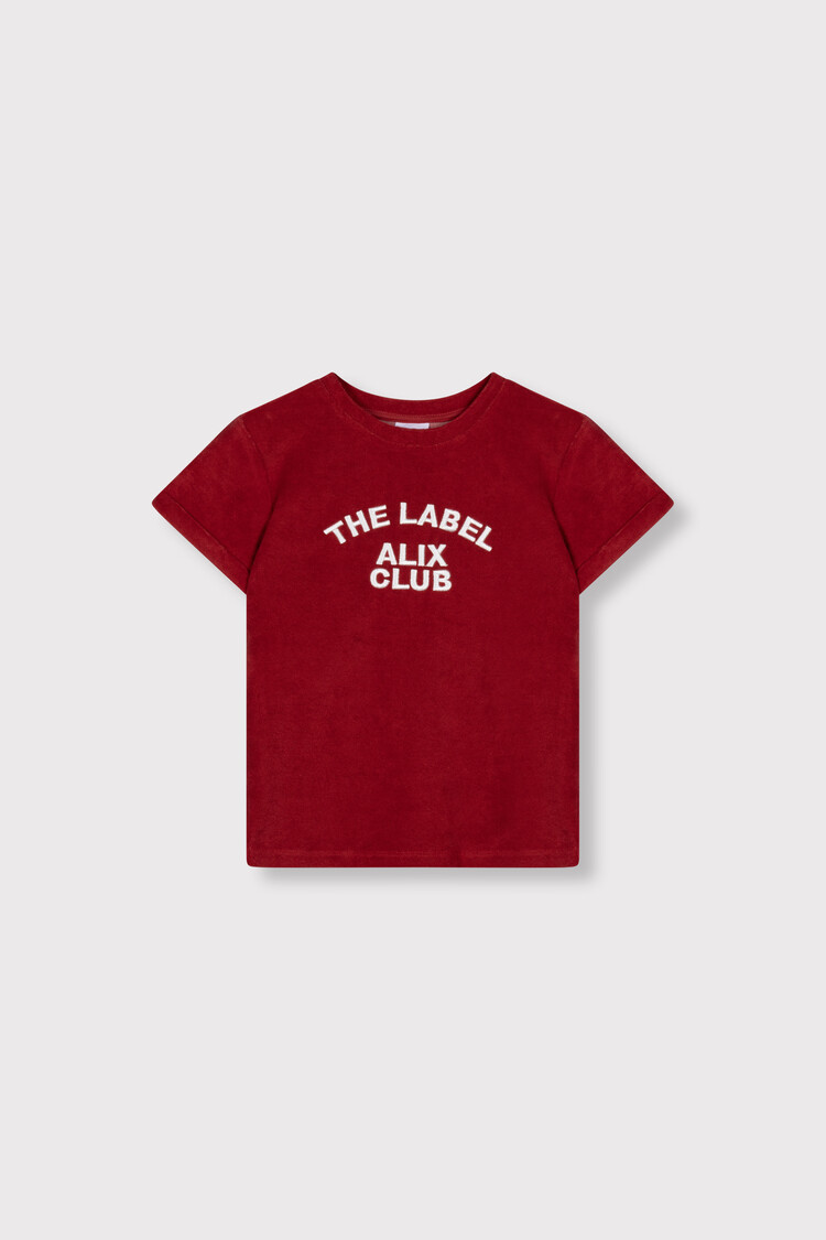 Alix the label Kids Knitted Terry tShirt - Cerise