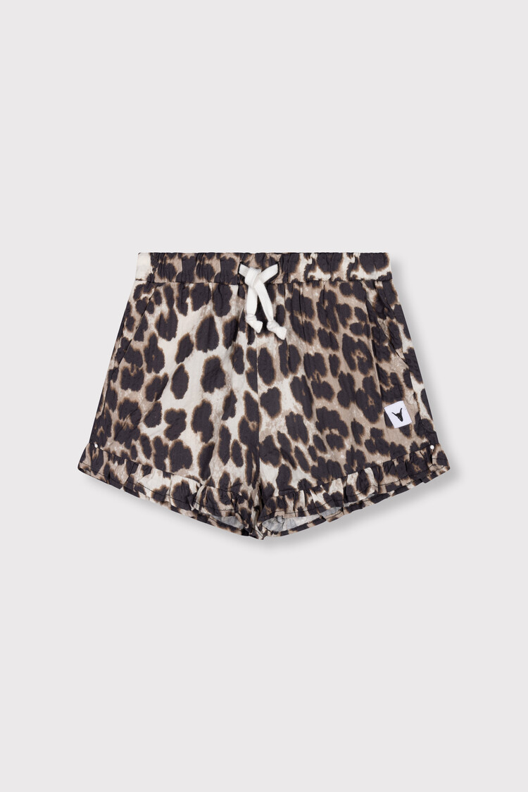 Alix the label Kids Woven Animal Shorts With Ruffles - Animal