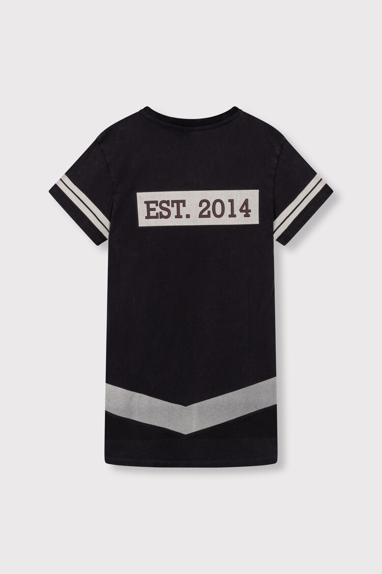 Alix the label Kids Knitted tShirt Dress - Charcoal Grey