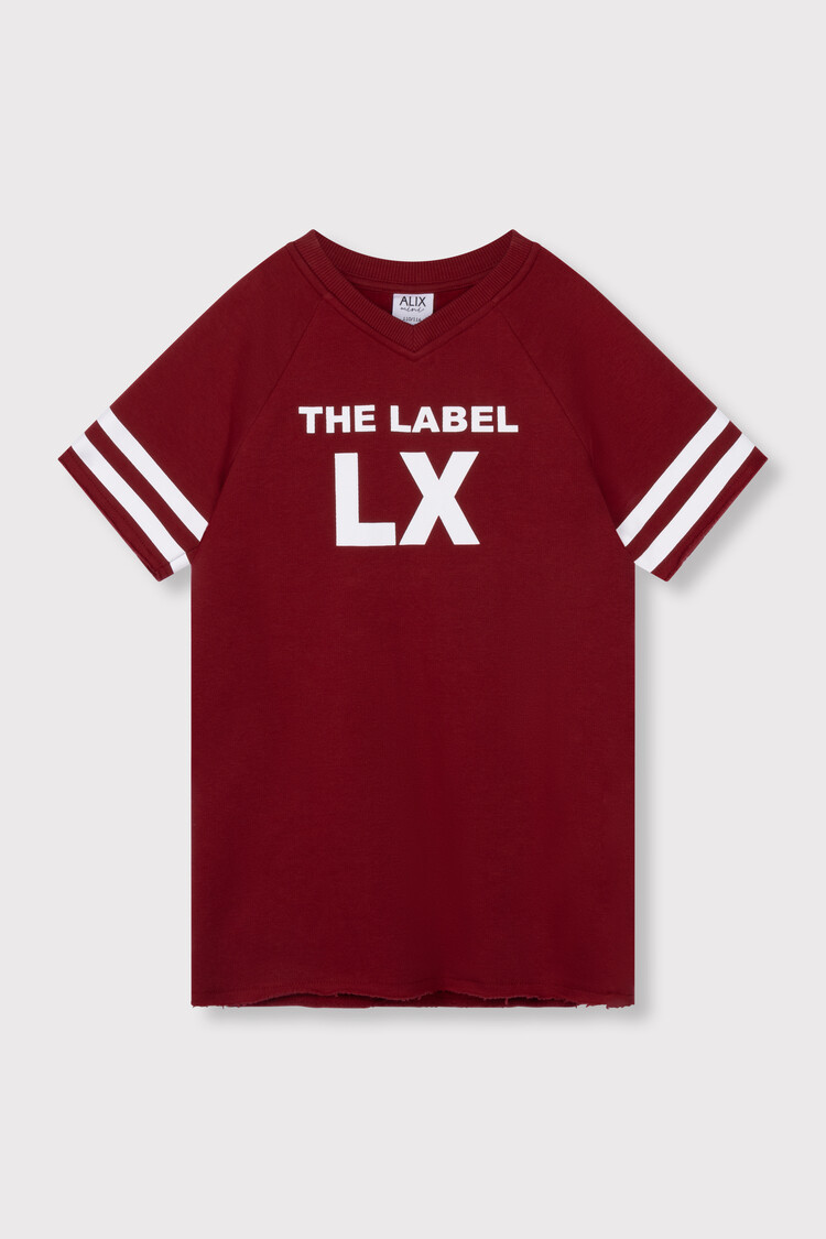 Alix the label Kids Knitted Sporty Sweat Dress - Cerise