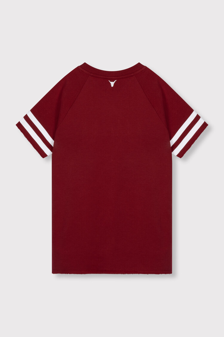 Alix the label Kids Knitted Sporty Sweat Dress - Cerise