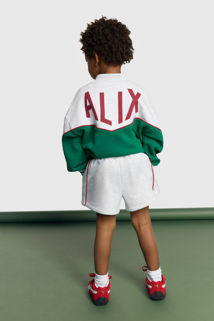 Alix the label Kids Knitted Sporty Jacket - Green