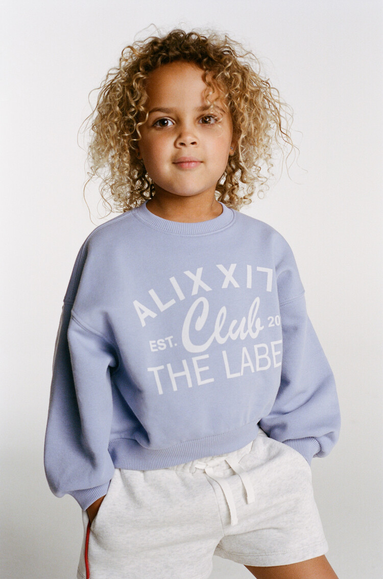 Alix the label Kids Knitted ALIX Club Print Sweater - Lilac