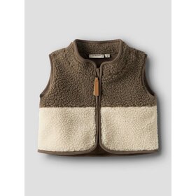 Lil'Atelier Baby Lajo Loose Sweat Vest -Turtledove