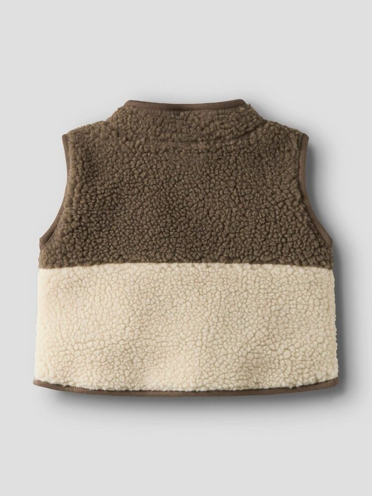 Lil'Atelier Baby Lajo Loose Sweat Vest -Turtledove