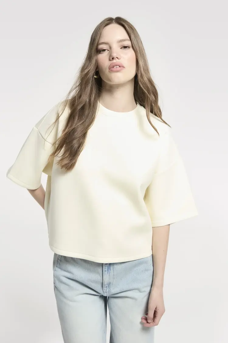 Homage Boxy Top - Soft Yellow