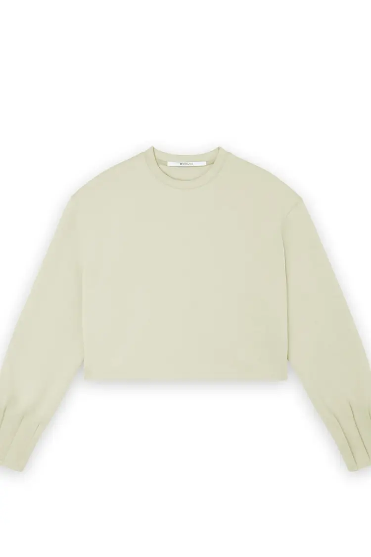 Homage Top With Cuff Details - Pistachio