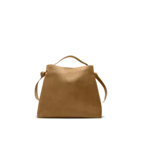 Selected Stella Large Suede Bag - Tan