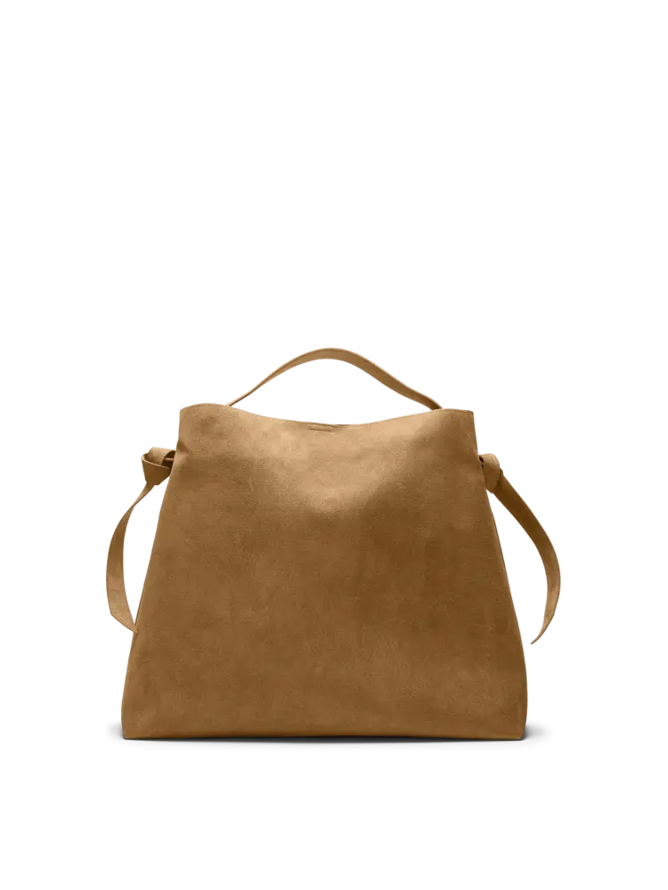 Selected Stella Large Suede Bag - Tan