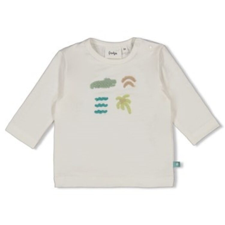 Feetje Longsleeve - You croc my world - Offwhite