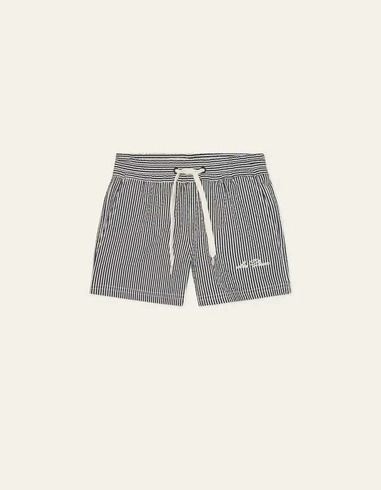 Les Deux Stan Stripe Swim Shorts - Black