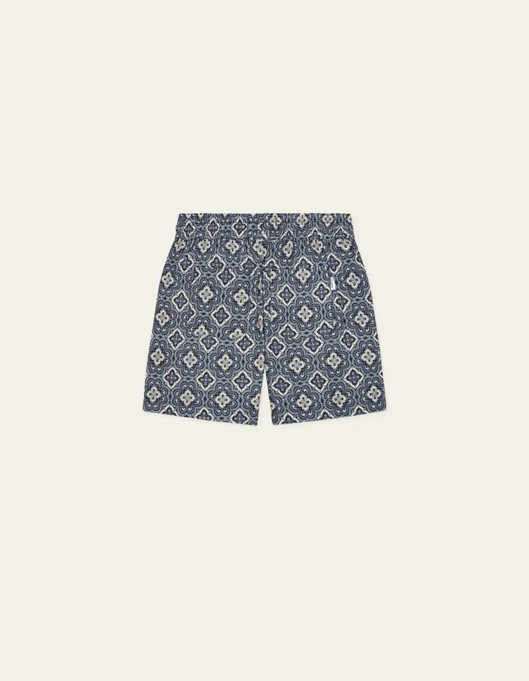 Les Deux Harry Arabesque AOP Shorts - Blue Fog