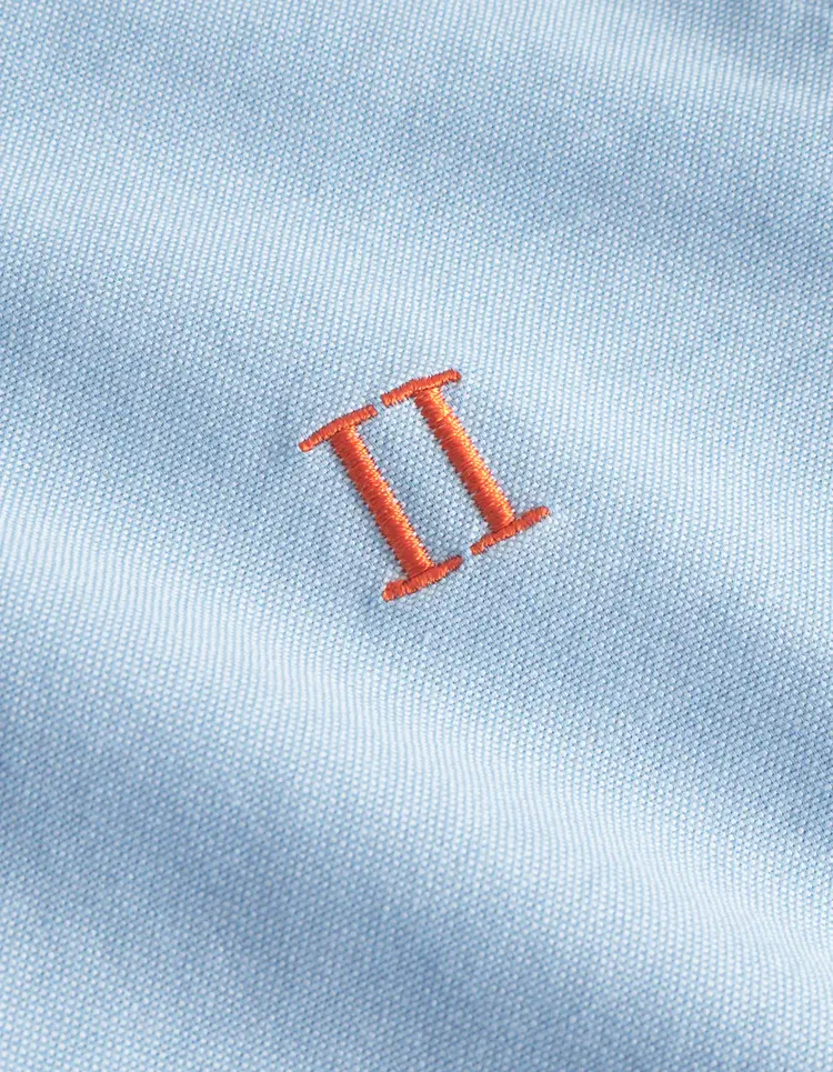 Les Deux Konrad Contrast Oxford Shirt - Light Blue