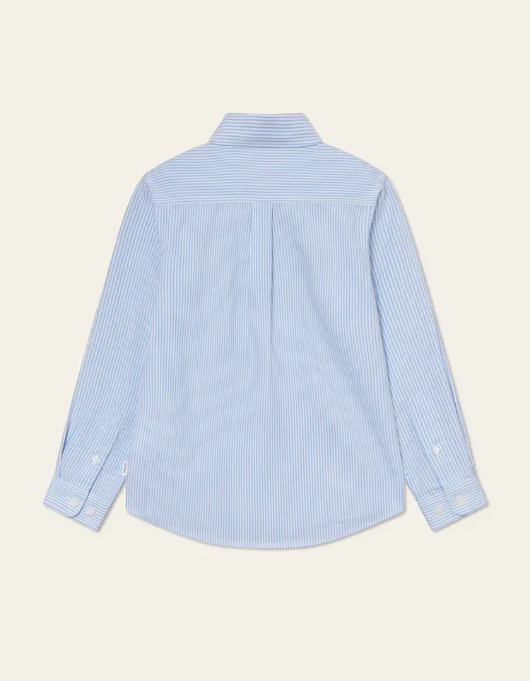 Les Deux Konrad Contrast Oxford Shirt - Light Blue/White