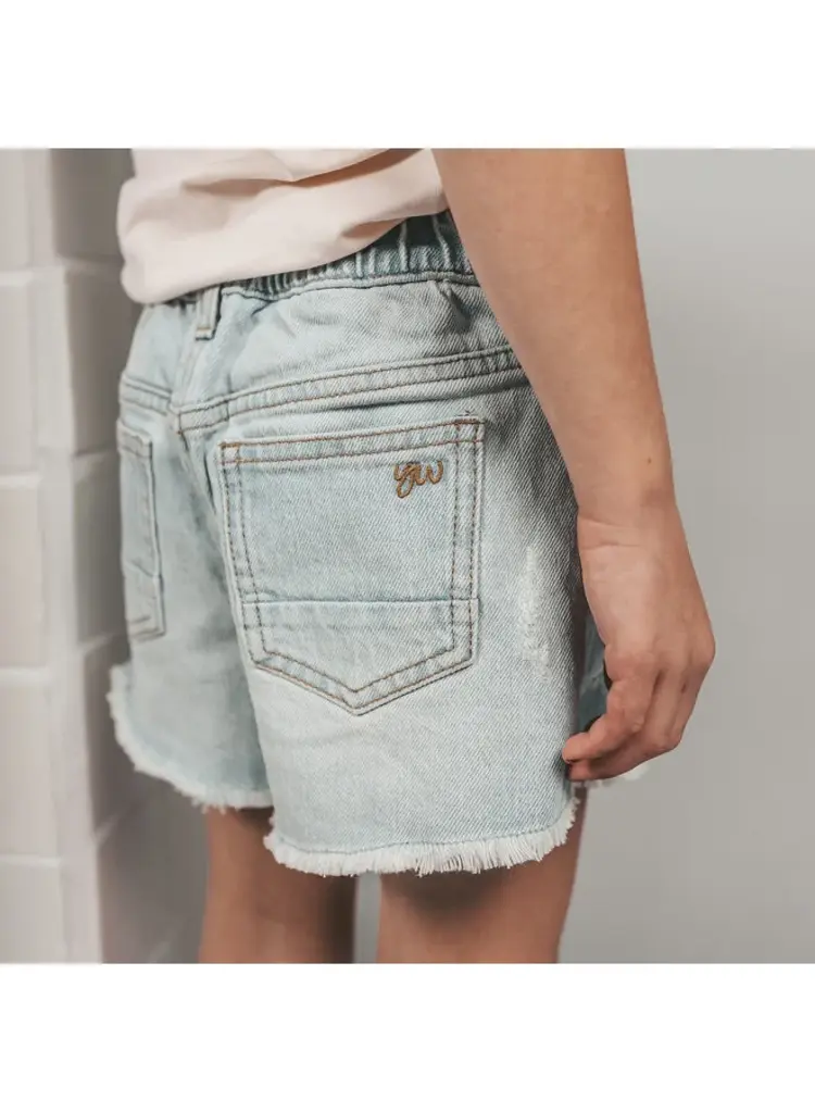 YourWishes Denim Shorts - Pale Blue