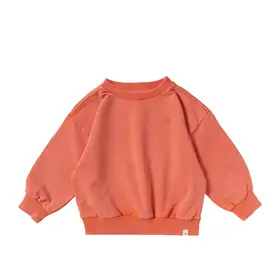 YourWishes Garment Dye Wide Sweater - Burnt Sienna