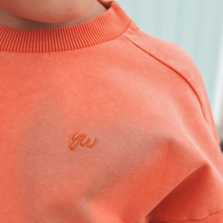 YourWishes Garment Dye Wide Sweater - Burnt Sienna