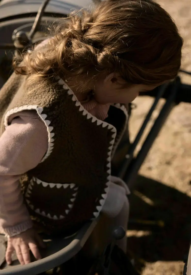 Lil'Atelier Lajo Loose  Vest - Shitake